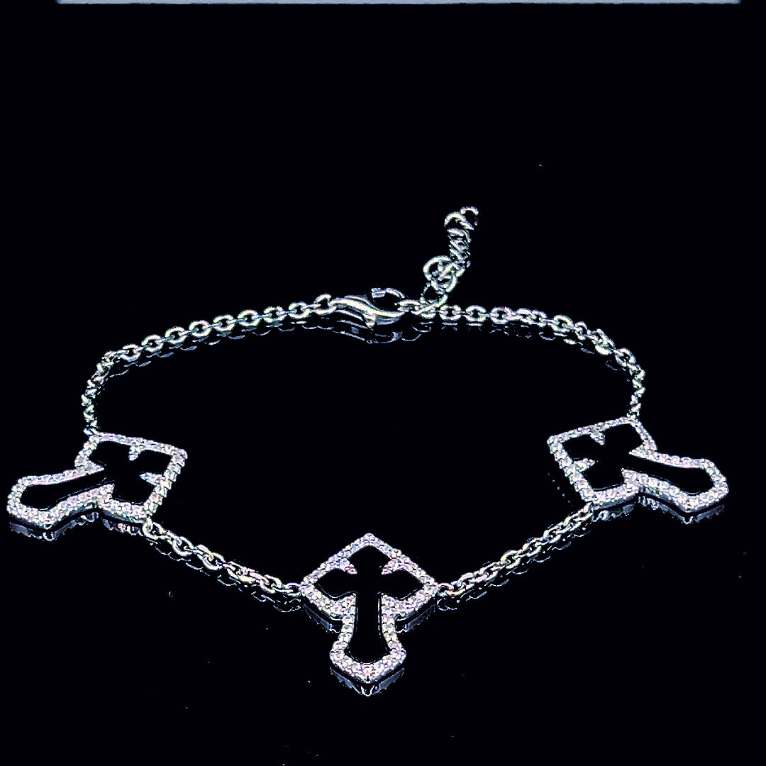 Sterling Silver Moissanite Designer Bracelet