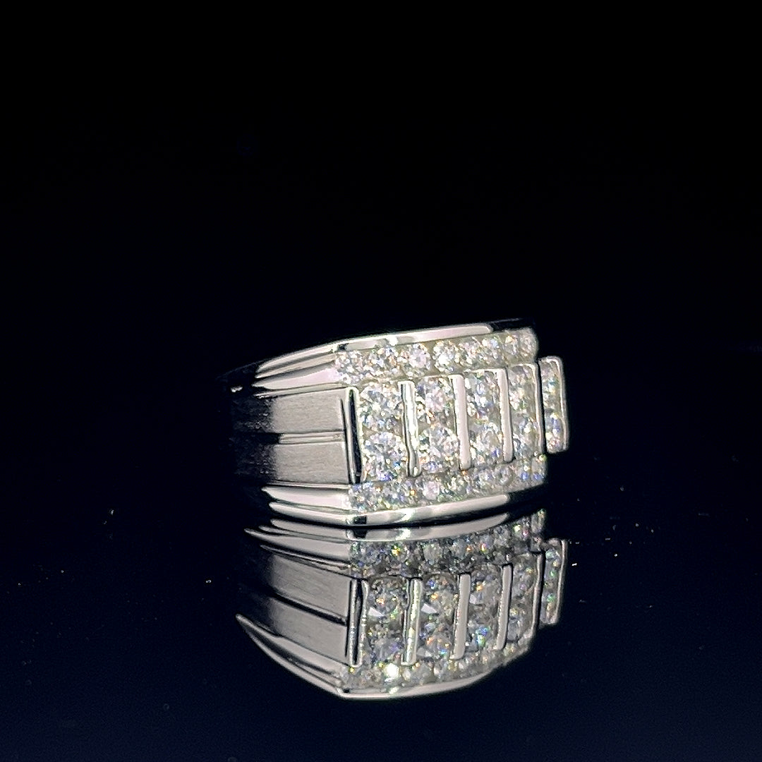 Sterling Silver Moissanite Ring