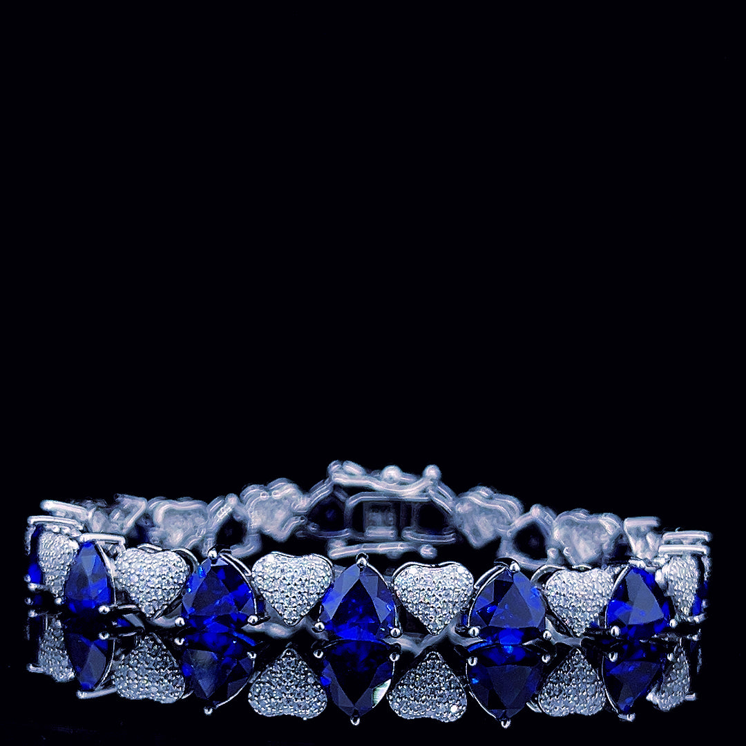 Sterling Silver Moissanite Designer Bracelet