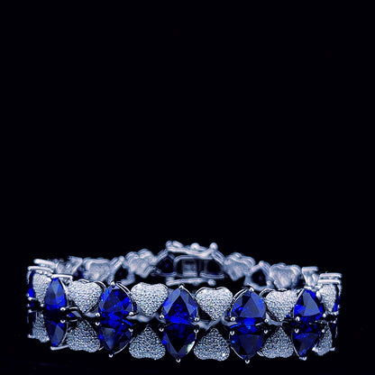 Sterling Silver Moissanite Designer Bracelet