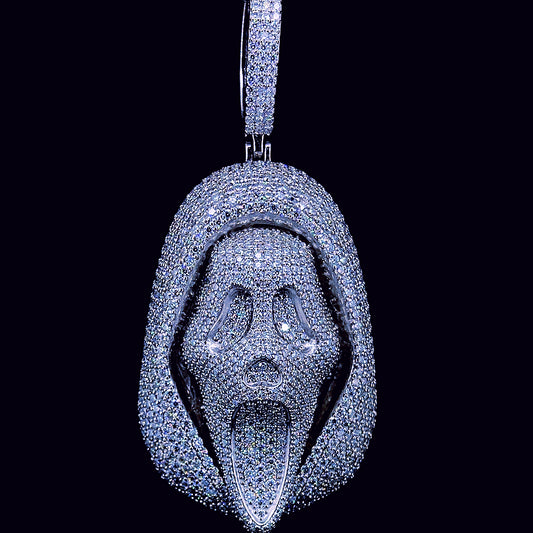 Sterling Silver Moissanite Ghost Pendant