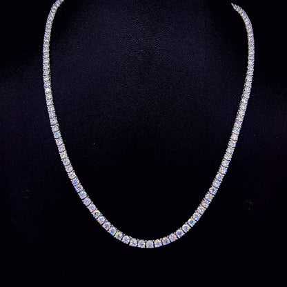 Sterling Silver Moissanite Tennis Chain 0322