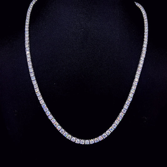 Sterling Silver Moissanite Tennis Chain 0320