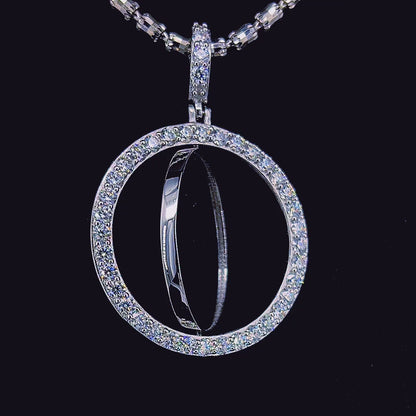 Sterling Silver Moissanite Picture Pendant